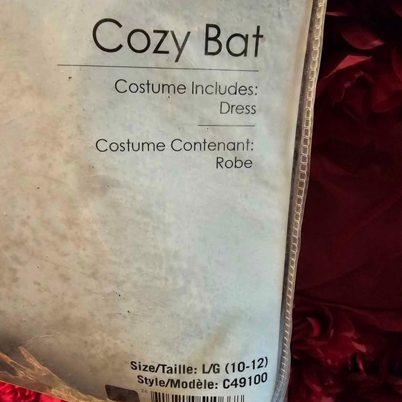 Leg Avenue Cozy Bat Kids Costume - Black Size Large 10-12 WORN ONCE - Picture 2 of 8